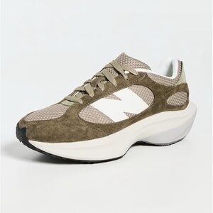 New Balance Green and White Sneakers with Breathable Mesh